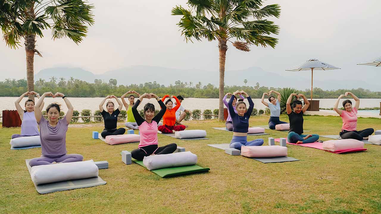 Yoga session in Phnom Penh Cambodia